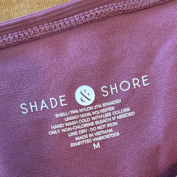 Shade & Shore Mauve Ribbed Ruffle Bikini Set - Picture 3 of 3